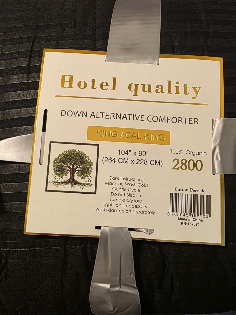 Hotel Quality Down Alternative Comforter - Black - King/Cal.King